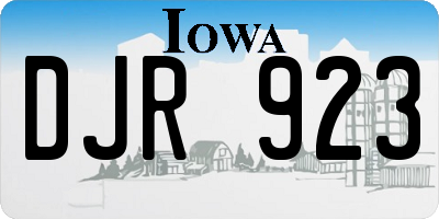 IA license plate DJR923