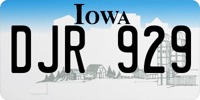 IA license plate DJR929
