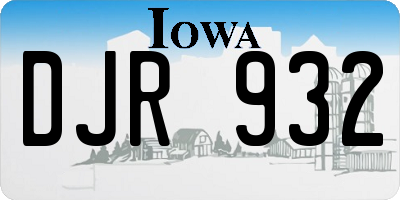 IA license plate DJR932