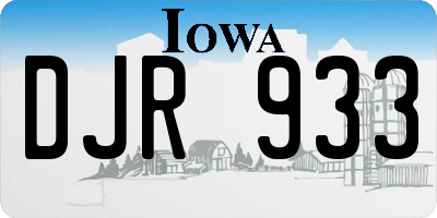 IA license plate DJR933