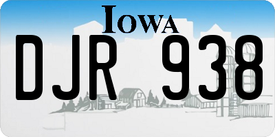 IA license plate DJR938