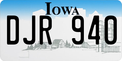 IA license plate DJR940