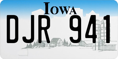 IA license plate DJR941