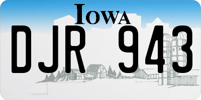 IA license plate DJR943