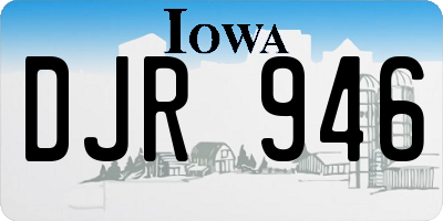 IA license plate DJR946