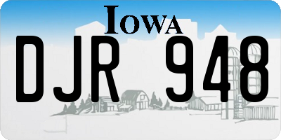 IA license plate DJR948