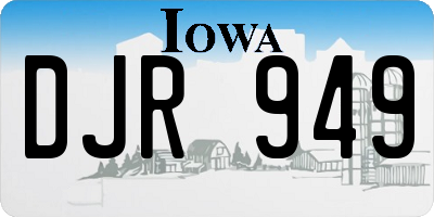 IA license plate DJR949