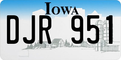 IA license plate DJR951