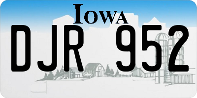 IA license plate DJR952