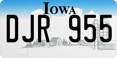 IA license plate DJR955