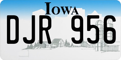IA license plate DJR956