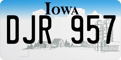 IA license plate DJR957