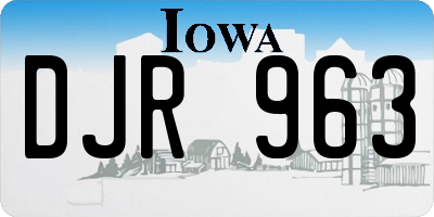 IA license plate DJR963