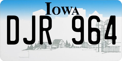 IA license plate DJR964