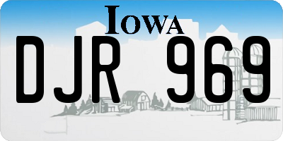 IA license plate DJR969