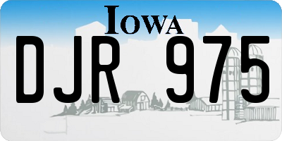 IA license plate DJR975