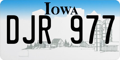 IA license plate DJR977