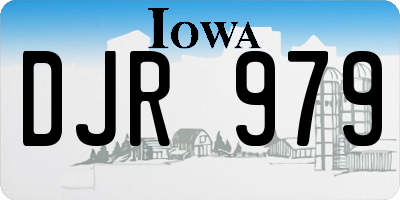 IA license plate DJR979