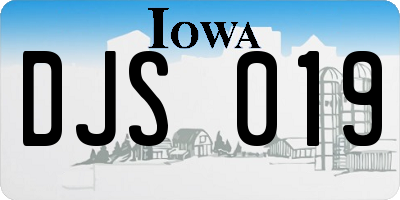 IA license plate DJS019
