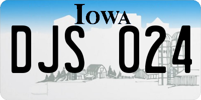 IA license plate DJS024