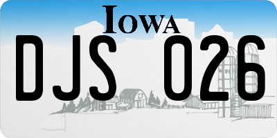 IA license plate DJS026