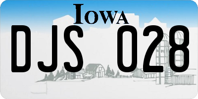 IA license plate DJS028