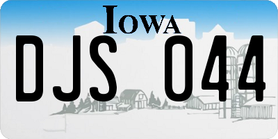 IA license plate DJS044