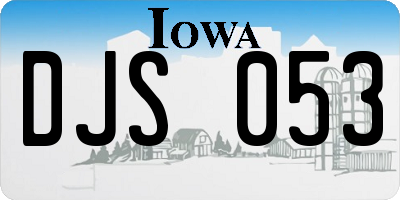 IA license plate DJS053