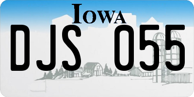 IA license plate DJS055
