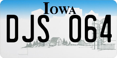 IA license plate DJS064