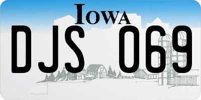 IA license plate DJS069