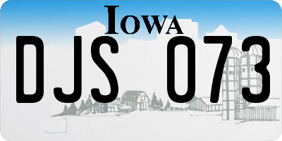 IA license plate DJS073