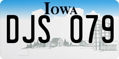 IA license plate DJS079