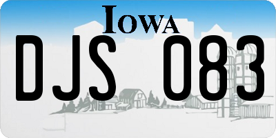 IA license plate DJS083