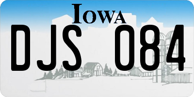 IA license plate DJS084