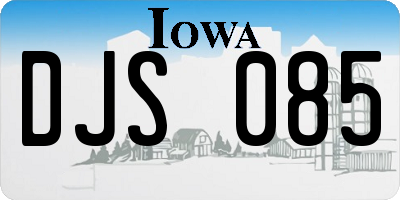 IA license plate DJS085