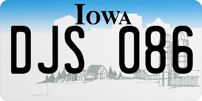 IA license plate DJS086