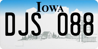 IA license plate DJS088
