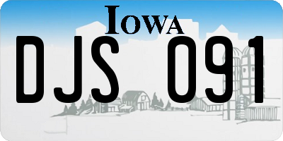 IA license plate DJS091