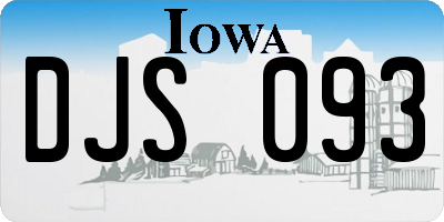 IA license plate DJS093