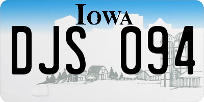IA license plate DJS094