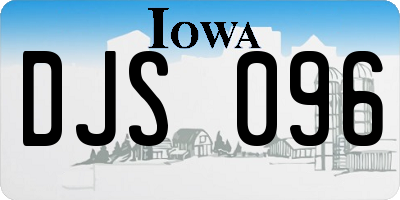 IA license plate DJS096