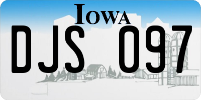 IA license plate DJS097