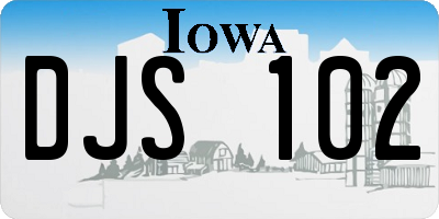 IA license plate DJS102