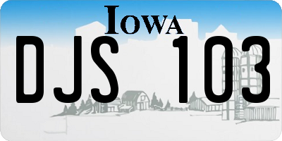 IA license plate DJS103