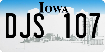 IA license plate DJS107