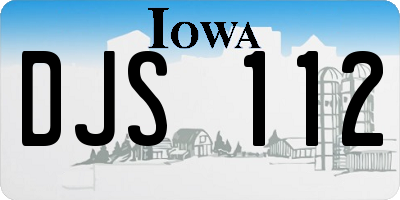 IA license plate DJS112