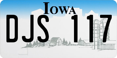 IA license plate DJS117