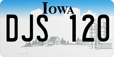 IA license plate DJS120