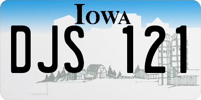 IA license plate DJS121